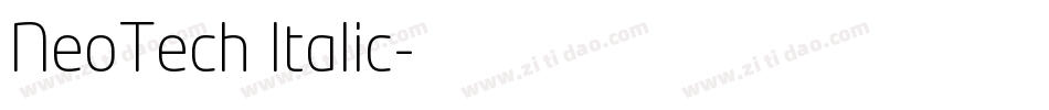 NeoTech Italic字体转换